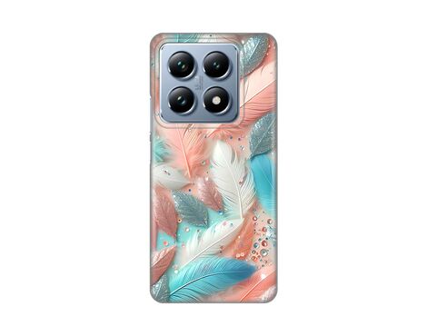 Silikonska futrola PRINT - Xiaomi 14T Pro Pastel Feathers.