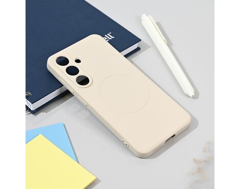 Silikonska futrola Teracell Giulietta Magsafe - Samsung S931 Galaxy S25 bela.