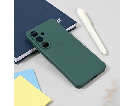 Silikonska futrola Teracell Giulietta Magsafe - Samsung S931 Galaxy S25 tamno zelena.