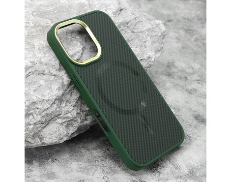 Futrola CARBON MagSafe - iphone 16 (6.1) zelena (big camera) (MS).