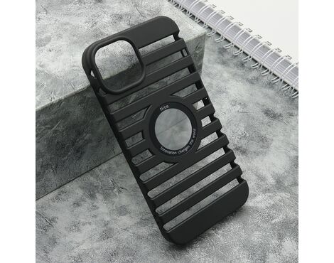 Futrola LINES LOGO CUT - iPhone 14 (6.1) crna (MS).