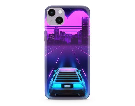 Silikonska futrola ultra tanka (skin) PRINT CLEAR NEON WAVE - iPhone 14 Plus (6.7) NW02 (MS).