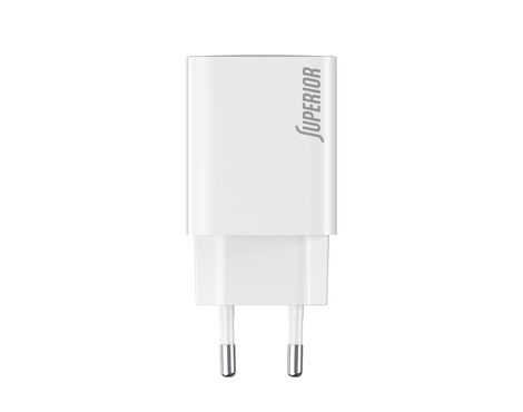 Kuciste punjaca Superior SU-P103 Super Fast PD 25W 3A Type C belo (CERT) (MS).