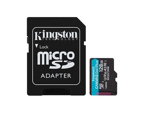 Memorijska kartica Kingston Canvas Go 128 GB 170MB/s 4K sa adapterom SDCG3/128GB (MS).