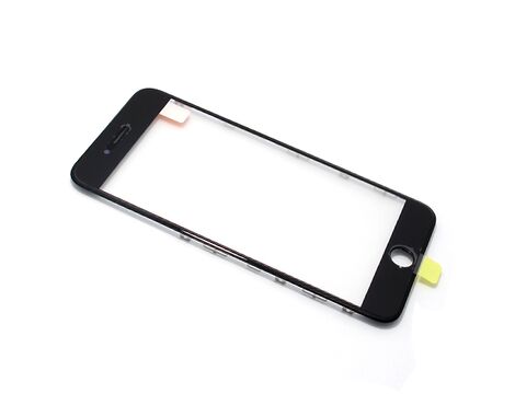 Staklo touchscreen-a - Iphone 8 Plus sa frejmom + oca black (crni) (MS).