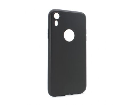 Silikonska futrola Skin - iPhone XR mat crna (sa otvorom za logo).