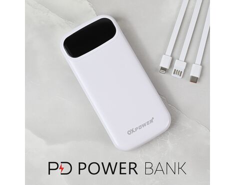 Univerzalna Back Up Baterija prenosiva baterija Oxpower PDC11 10000mAh bela.