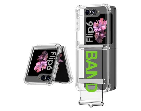 Futrola providna STRAP - Samsung F741B/F761B Galaxy Z Flip 6 5G/Z Flip 7 FE 5G zelena (GKK case) (MS).