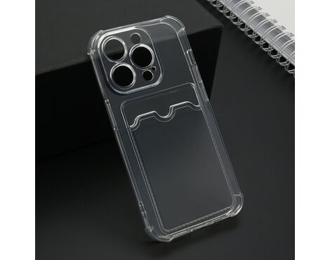 Futrola Transparent CARD POCKET - iPhone 15 Pro (6.1) providna (MS).