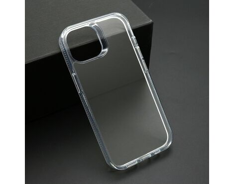 Futrola COLOR frame za iPhone 15 srebrna (providna) (MS).