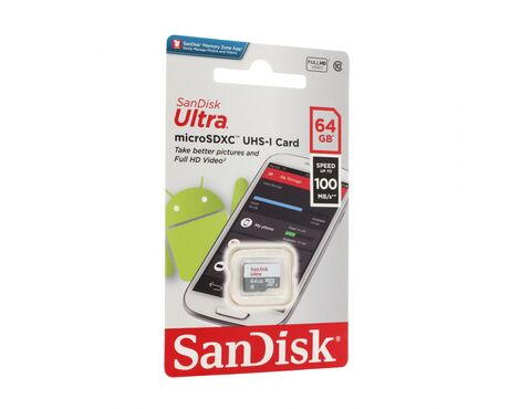 Memorijska Kartica SanDisk SDXC 64GB Ultra Micro 100MB/s Class 10 UHS-I.