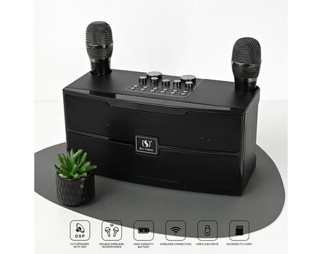 Bluetooth zvucnik sa mikrofonom YS201 crni.