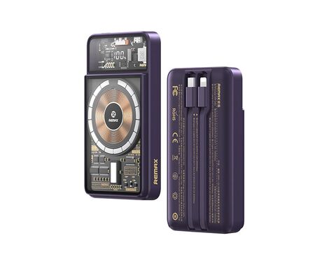 Univerzalna Back Up Baterija prenosiva baterija REMAX Phantom Series RPP-580 PD 20W+QC 22.5W 10000mAh ljubicasti.