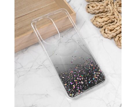 Silikonska futrola Glitter - Huawei Honor 200 crna.