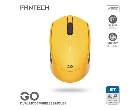 Kancelarijski Wireless mis Fantech W190 zuti.