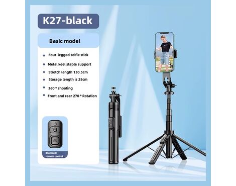 Selfie stick K27 + tripod crni.