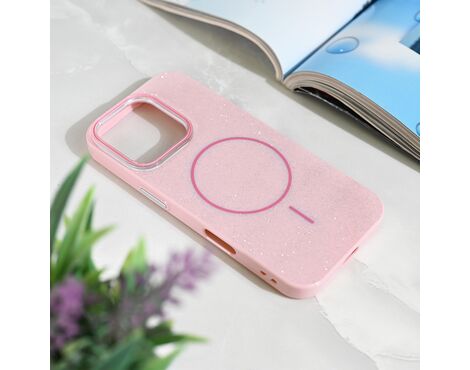 Futrola Magsafe Sparkle Dust - iPhone 16 Pro roze.