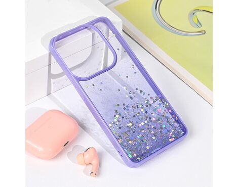 Futrola Frame Glitter - Xiaomi Redmi Note 14 5G ljubicasta.