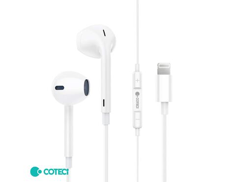 Slusalice Coteci MS-031 - iPhone lightning bele.