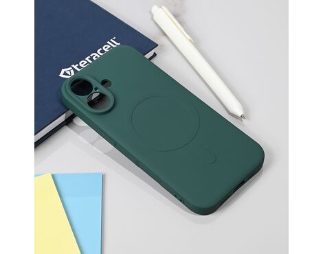 Silikonska futrola Teracell Giulietta Magsafe - iPhone 17 tamno zelena.