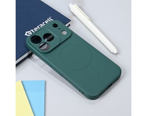 Silikonska futrola Teracell Giulietta Magsafe - iPhone 17 Pro tamno zelena.