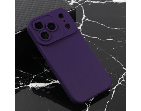 Silikonska futrola Teracell Giulietta - iPhone 17 Pro mat tamno ljubicasta.