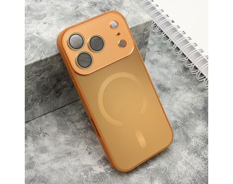 Futrola COLOR METAL Magsafe - iPhone 17 Pro (6.3) narandzasta (MS).