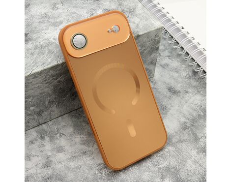 Futrola COLOR METAL Magsafe - iPhone 17 AIR (6.6) narandzasta (MS).