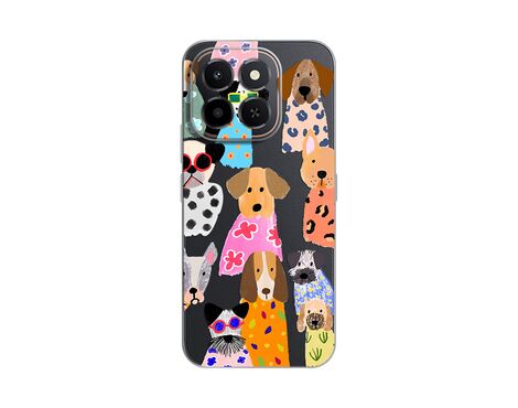 Silikonska futrola PRINT - Huawei Honor X6c Fashion Dogs.
