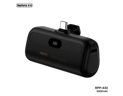 Univerzalna Back Up Baterija prenosiva baterija REMAX Capsule series RPP-632 2A Type C 5000mAh siva.