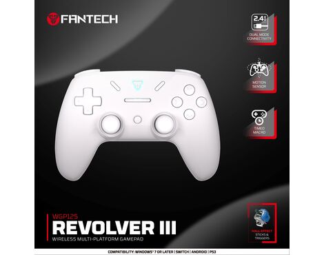 Joypad wireless Fantech WGP12S Revolver III beli.
