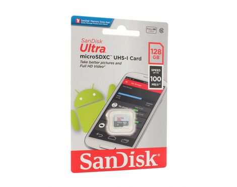 Memorijska Kartica SanDisk SDXC 128GB Ultra Micro 100MB/s Class 10 UHS-I.