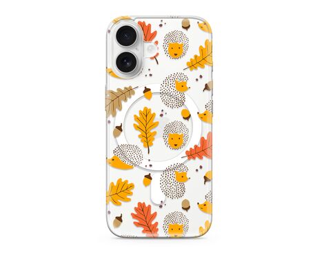 Futrola silikonska print MagSafe - iPhone 17 leaves (MS).