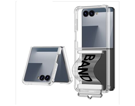 Futrola providna STRAP - Samsung F751B Galaxy Z Flip 7 5G crna (GKK case) (MS).