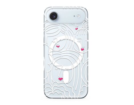 Futrola silikonska print MagSafe - iPhone 17 Air faces (MS).