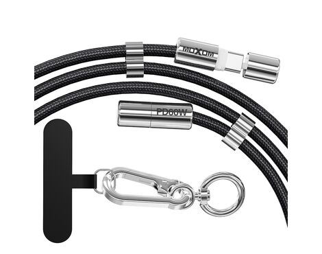 USB data kabl Moxom MX-CB312 Type C to Type C strap crni (MS).