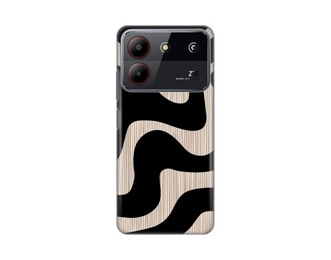 Silikonska futrola PRINT Skin - ZTE Blade A54 black (crni) Flow.