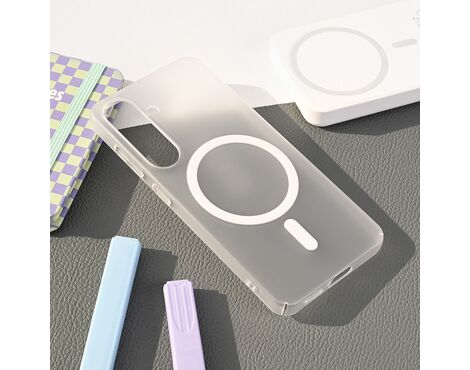 Futrola Magsafe mat PC - Samsung S931 Galaxy S25 bela.