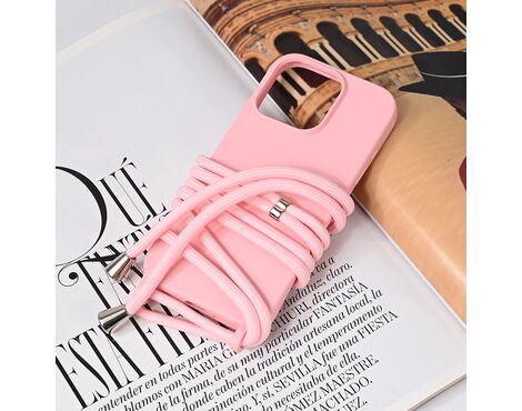 Futrola Crossbody - iPhone 16 Pro roze.