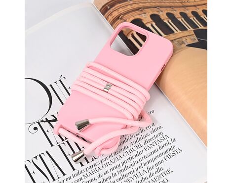 Futrola Crossbody - iPhone 13 Pro roze.