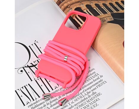 Futrola Crossbody - iPhone 16 Pro pink.