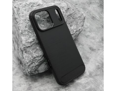 Silikonska futrola BRUSHED - iPhone 17 Pro Max (6.9) crna (MS).