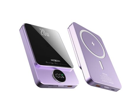 Univerzalna Back Up Baterija MagSafe Moxom MX-PB110 LED PD20W 5000mAh ljubicasti (MS).