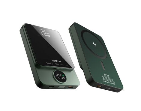 Univerzalna Back Up Baterija MagSafe Moxom MX-PB110 LED PD20W 5000mAh zeleni (MS).