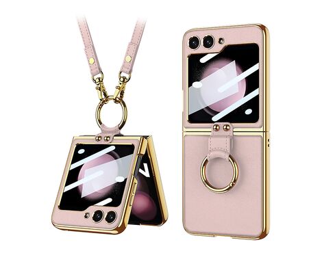 Futrola GOLD EDGE - Samsung F741B/F761B Galaxy Z Flip 6 5G/Z Flip 7 FE 5G roze (GKK case) (MS).