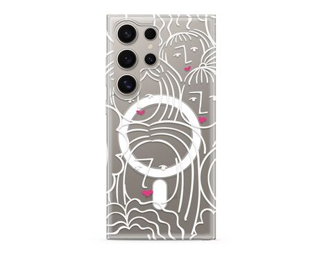 Futrola silikonska print MagSafe - Samsung S928 Galaxy S24 Ultra 5G faces (MS).