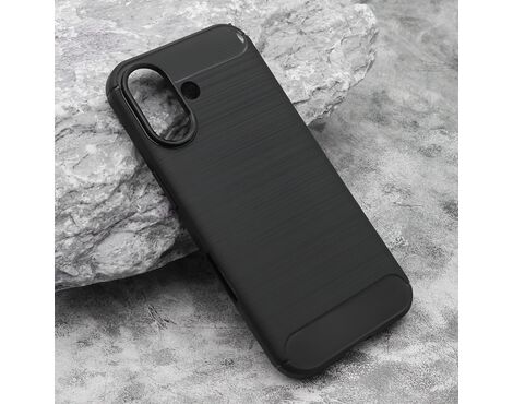 Silikonska futrola BRUSHED - iPhone 17 crna (MS).