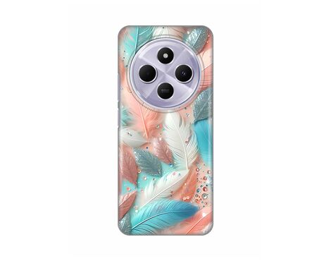 Silikonska futrola PRINT - Xiaomi Redmi 14C/Redmi A4 Pastel Feathers.