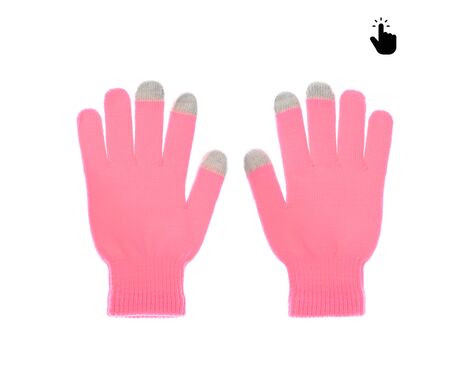 Rukavice - touch screen RY M (22cm) pink.