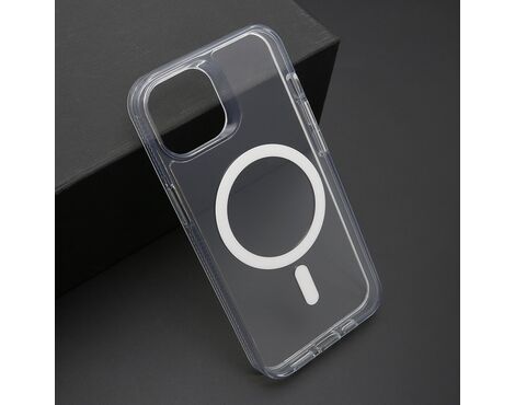 Futrola COLOR FRAME MagSafe - iPhone 13 (6.1) srebrna (providna) (MS).